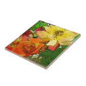 Vintager bunter mit Blumenhintergrund 2 der Kunst Fliese (Seite)