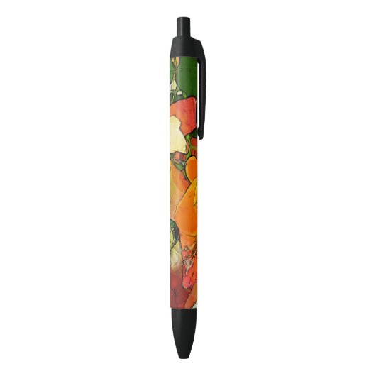 Vintager bunter mit Blumenhintergrund 2 der Kunst Kugelschreiber (Unterseite (Vertikal))