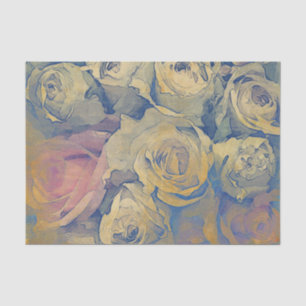 Vintager bunter mit Blumenhintergrund der Kunst Seidenpapier