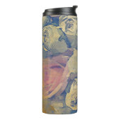Vintager bunter mit Blumenhintergrund der Kunst Thermosbecher (Nach links gedreht)