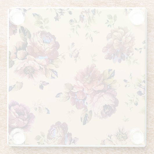 Vintager Burgund-Rose-Untersetzer Glasuntersetzer (Rückseite)