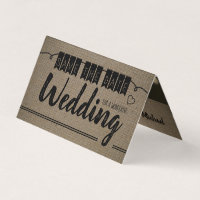 Vintager Burlap-Effekt, Foto Save the Date Karte