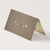 Vintager Burlap-Effekt, Foto Save the Date Karte (Rückseite)