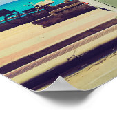 Vintager Bus des California Paradise Beach Poster (Ecke)