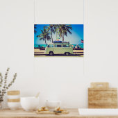 Vintager Bus des California Paradise Beach Poster (Küche)