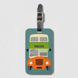 Vintager Bus doppelten Deckers Glasgows Gepäckanhänger