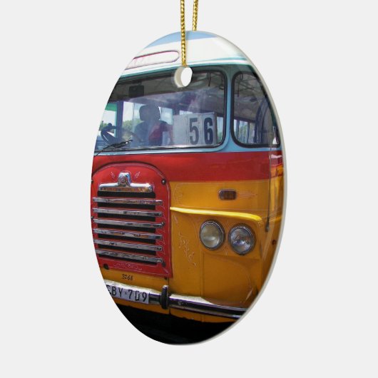 Vintager Bus Keramikornament (Links)