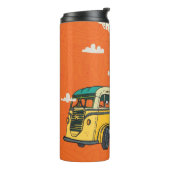 Vintager Bus: Wolken - Hintergrund der Textur Thermosbecher (Nach links gedreht)