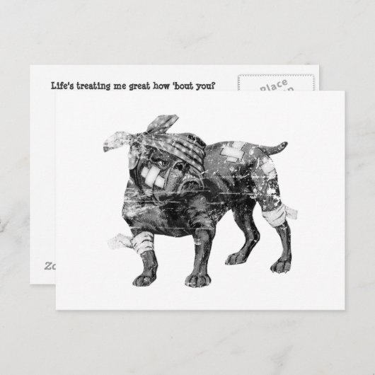 Vintager Butch in BW Postkarte (Vorne/Hinten)