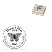 Vintager Buttefly-Rücksendeadresse Gummistempel (Stempel)