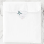 Vintager Butterfly-Brief Herz-Aufkleber (Tasche)