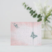 Vintager Butterfly-Brief Postkarte (Stehend Vorderseite)