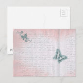 Vintager Butterfly-Brief Postkarte (Vorne/Hinten)