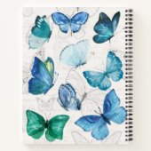 Vintager Butterfly-Personalisierter Name Notizblock (Rückseite)