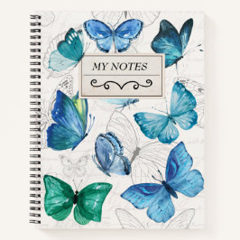 Vintager Butterfly-Personalisierter Name Notizblock