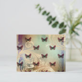 Vintager Butterfly-Rollen Postkarte (Stehend Vorderseite)