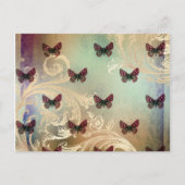 Vintager Butterfly-Rollen Postkarte (Vorderseite)