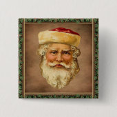 Vintager Button des Weihnachtsmanns (Vorderseite)