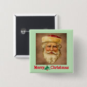Vintager Button des Weihnachtsmanns (Vorne & Hinten)