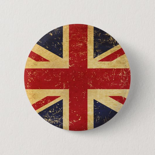 Vintager Button für die Britische Flagge (Vorderseite)