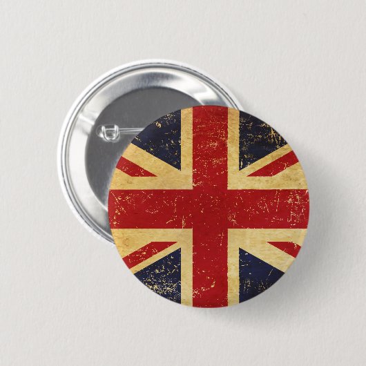 Vintager Button für die Britische Flagge (Vorne & Hinten)