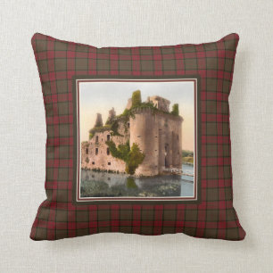 Vintager Caerlaverock Schloss-ClanMaxwellTartan Kissen