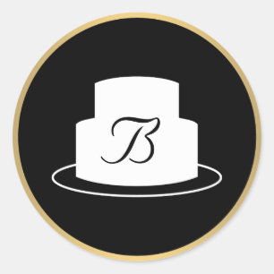 Vintager Cake Emblem Logo-Bakery II-Aufkleber Runder Aufkleber