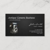 Vintager Camera Collector Store Visitenkarte (Rückseite)