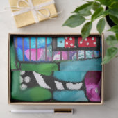 Vintager Camp Trailer Blumenmuster Personalisierte Seidenpapier (Geschenk)