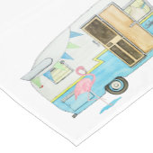 Vintager Camper-Anhänger Kurzer Tischläufer (Ecke)