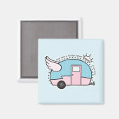 Vintager Camper-Anhänger Magnet (Vorderseite/Rückseite)
