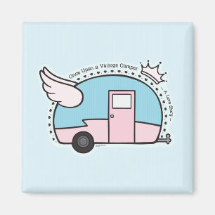 Vintager Camper-Anhänger Magnet