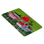 Vintager Camper-Anhänger und LKW-Valentinstag Magnet (Rechte Seite)