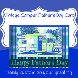 Vintager Camper glücklicher Vater Tag Karte