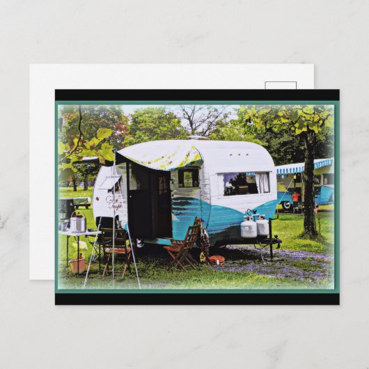 Vintager Camper Postkarte (Vorne/Hinten)