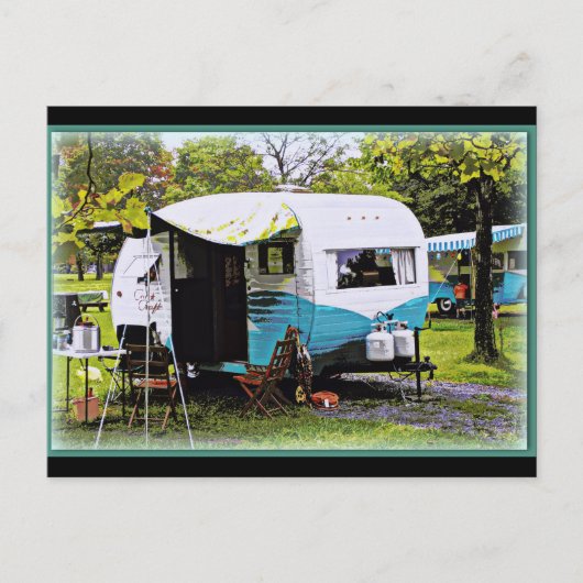 Vintager Camper Postkarte (Vorderseite)