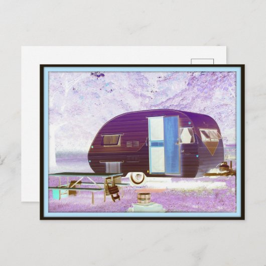 Vintager Camper Postkarte (Vorne/Hinten)