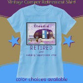 Vintager Camper-Trailer-Status mit Namen T-Shirt
