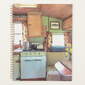 Vintager Camper Travel Trailer Küche Planer (Vorderseite)