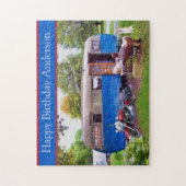 Vintager Camper und Motorradfreude zum Geburtstag Puzzle (Vertikal)