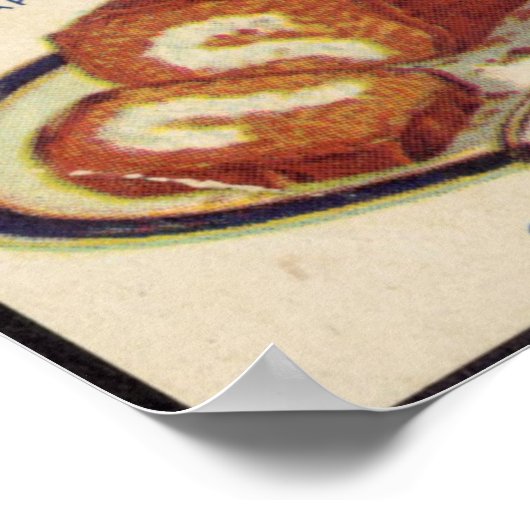 Vintager Campfire Marshmallows Lebensmittelwerbung Poster (Ecke)