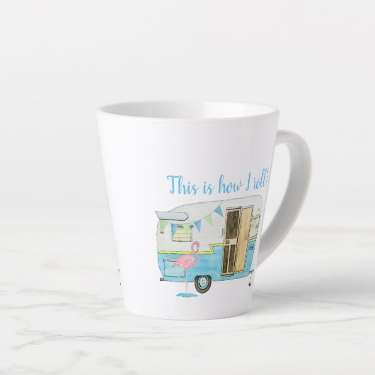 Vintager Camping-Trailer Milchtasse (Rechte Ecke)