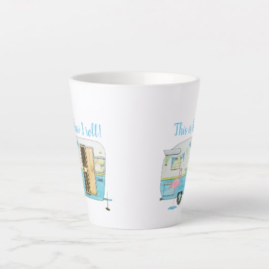 Vintager Camping-Trailer Milchtasse (Vorderseite)