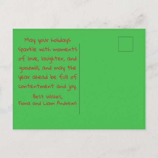 Vintager Campingplatz Postkarte (Rückseite)