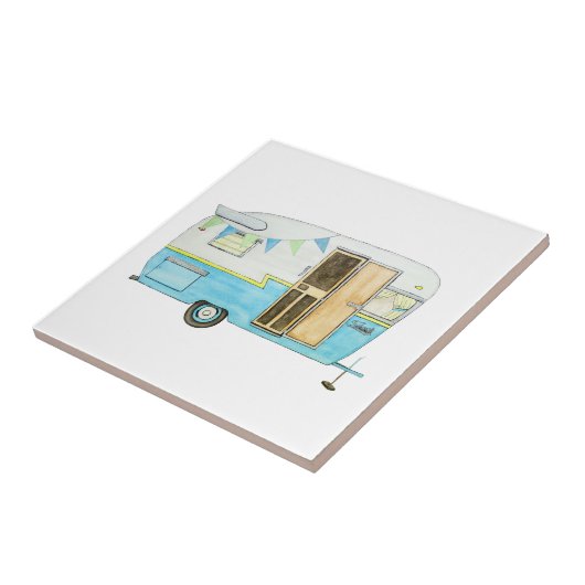 Vintager Campings-Anhänger Trivet Fliese (Seite)