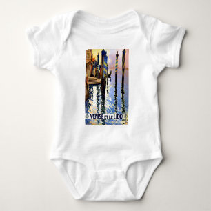 Vintager Canal Venedig Italien Reisen Baby Strampler