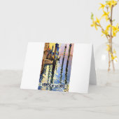 Vintager Canal Venedig Italien Reisen Karte (Gelbe Blume)