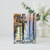 Vintager Canal Venedig Italien Reisen Postkarte (Stehend Vorderseite)