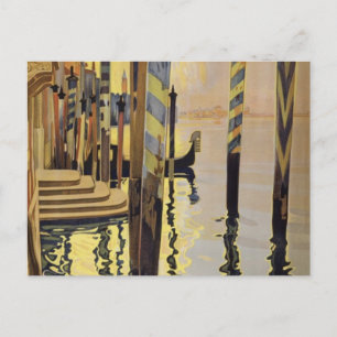 Vintager Canal Venedig Italien Reisen Postkarte