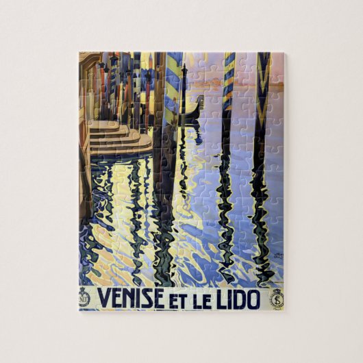 Vintager Canal Venedig Italien Reisen Puzzle (Vertikal)